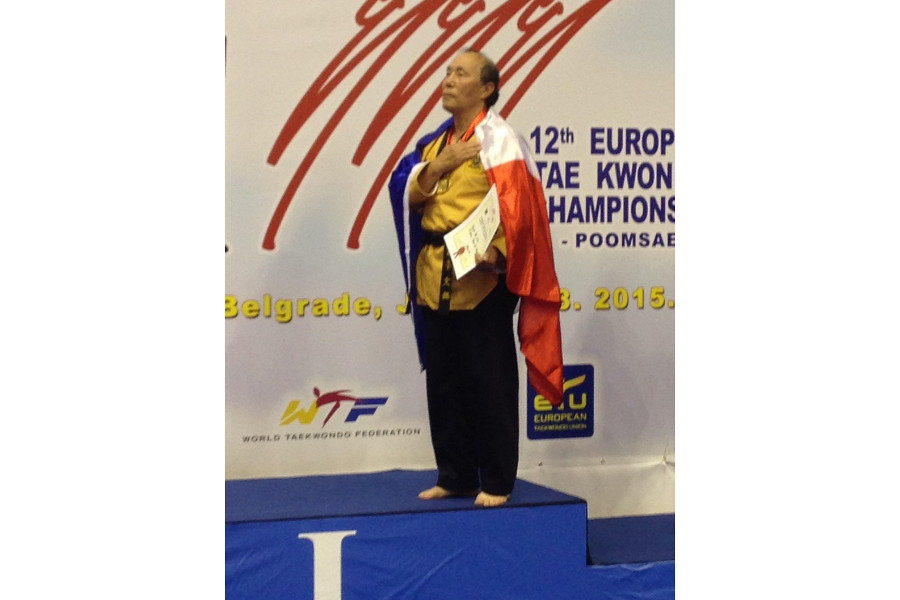 Maitre LEE MOON HO Europe Champion – Gold Medal at European Poomsae Championship 2015 Belgrade